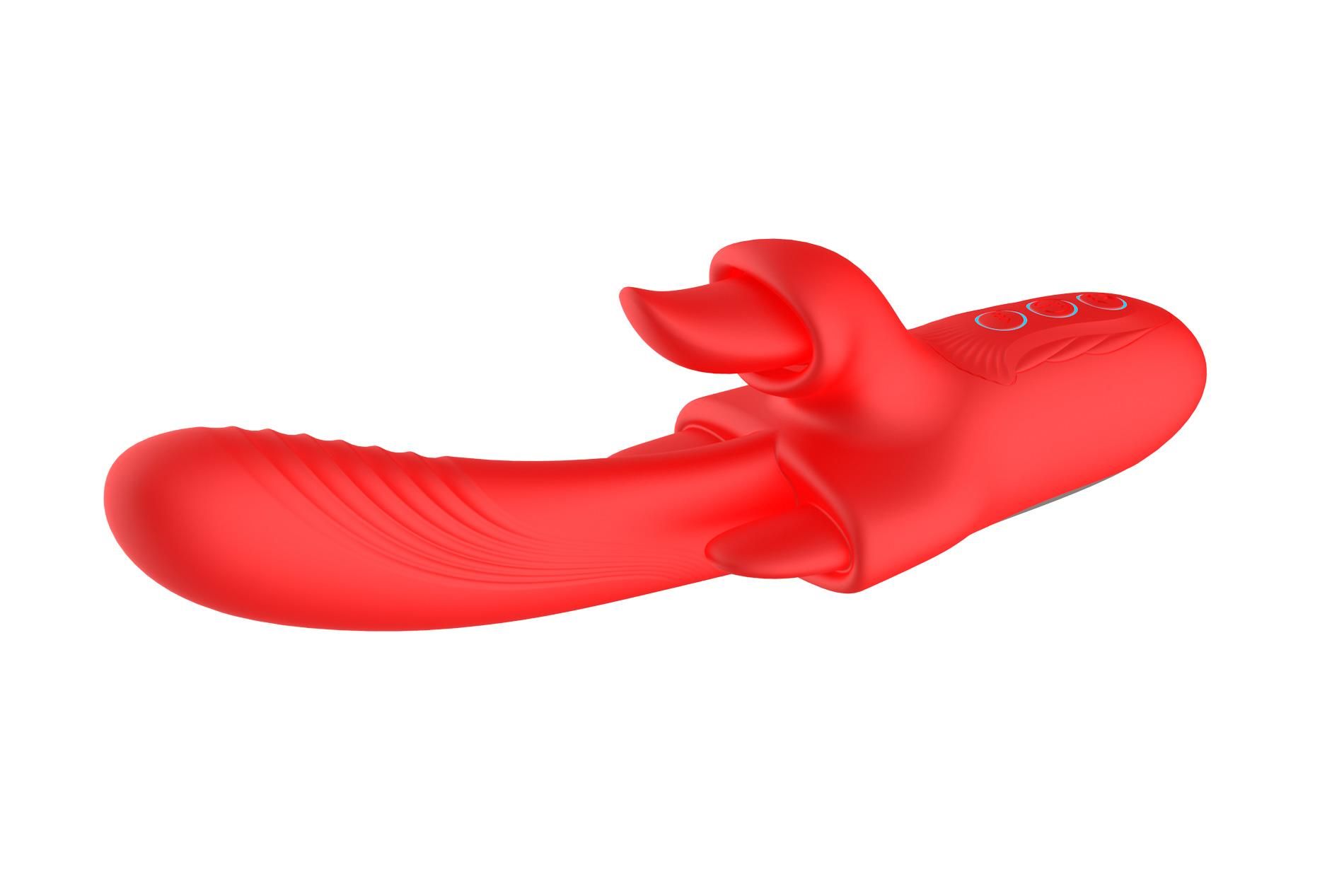 Вибратор B - Series Cute Charlie, G-Spot & Clitoral Massager, 22.6 см (красный)
