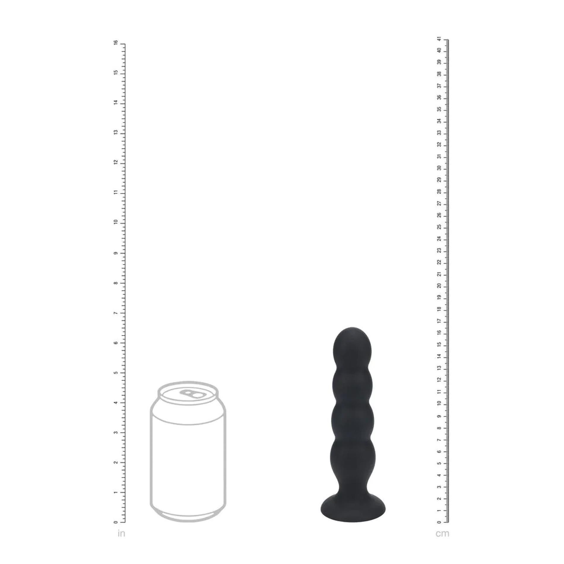 Korek analny Levelz Quad Rattle Liquid, 16.5 cm (czarny)