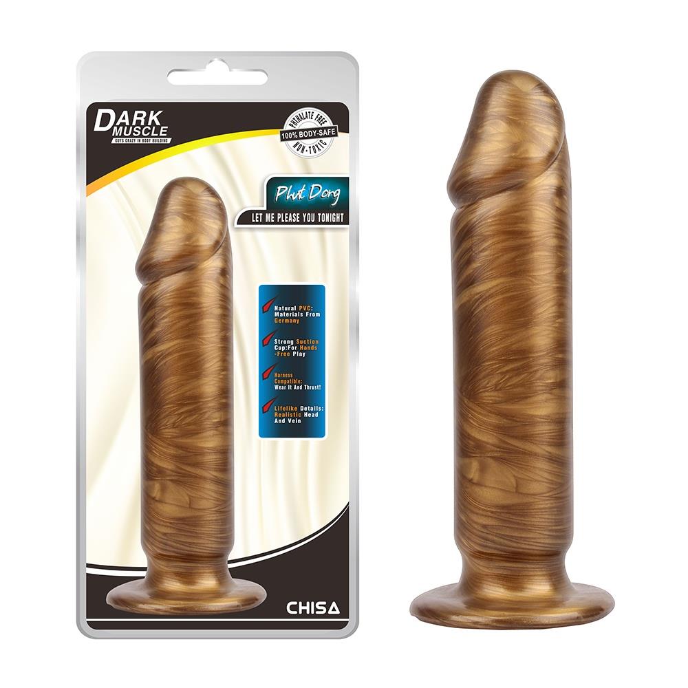 Фаллоимитатор Dark Muscle Phut Dong, 22 см (золотой)