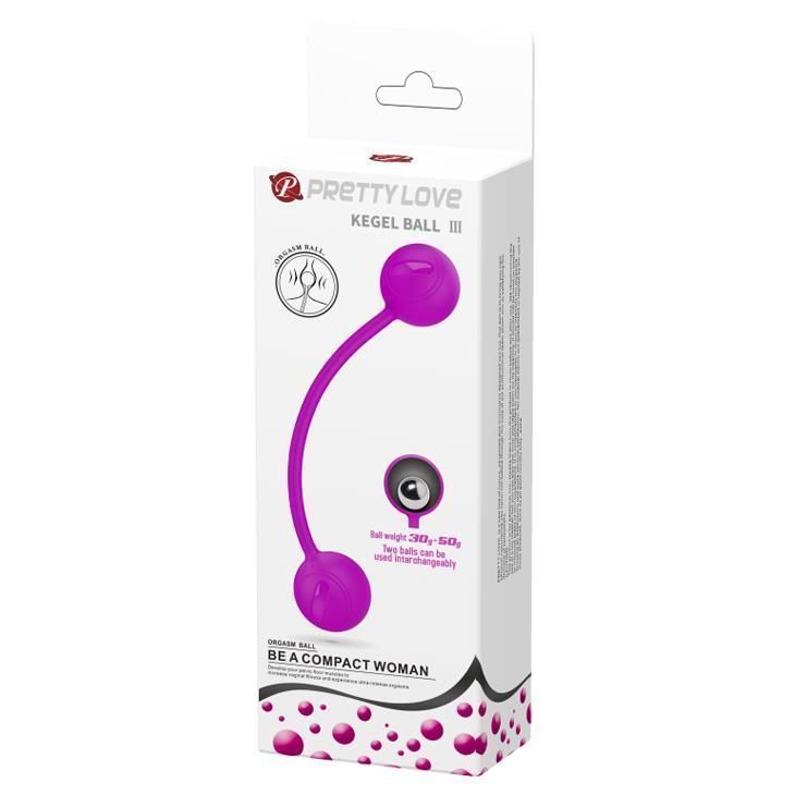 Вагинальные шарики Pretty Love Kegel Ball III, 18,6 см (фиолетовый)