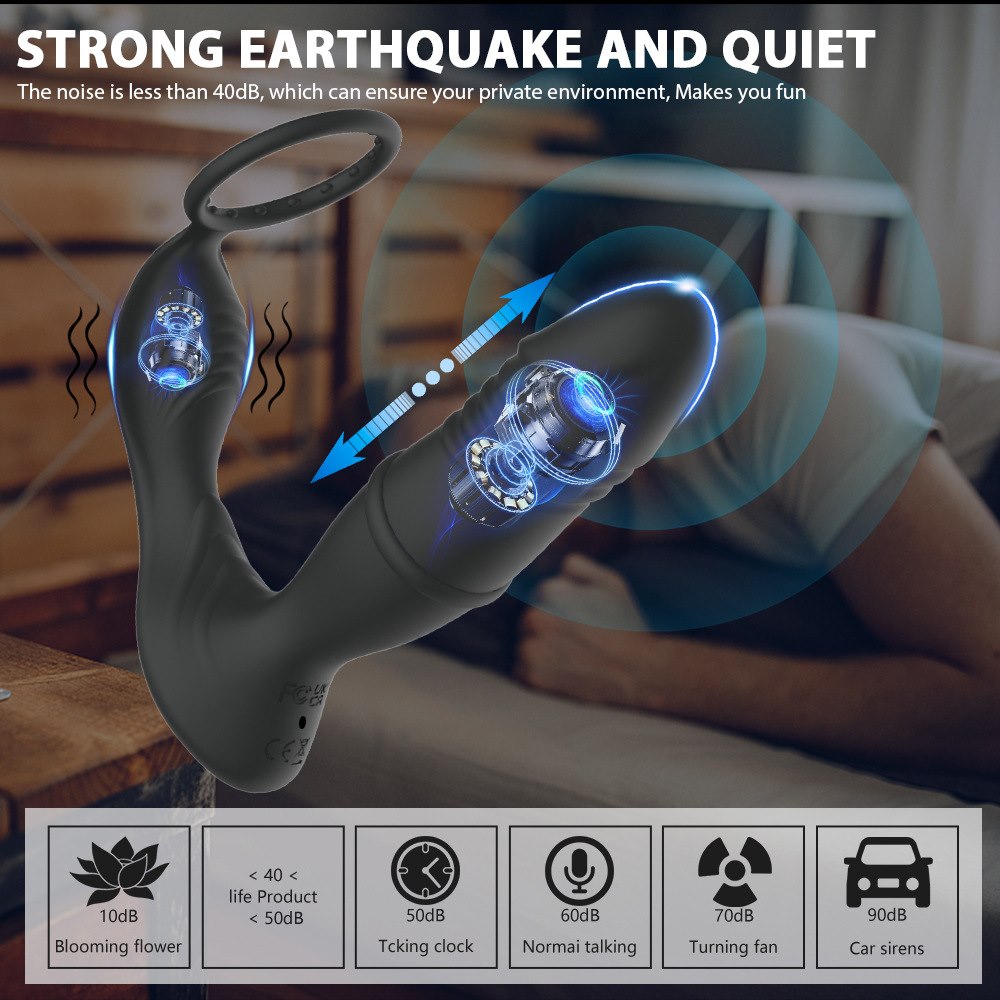 Стимулятор простаты Erospace Men’s Play B5, 17,3 см (черный)