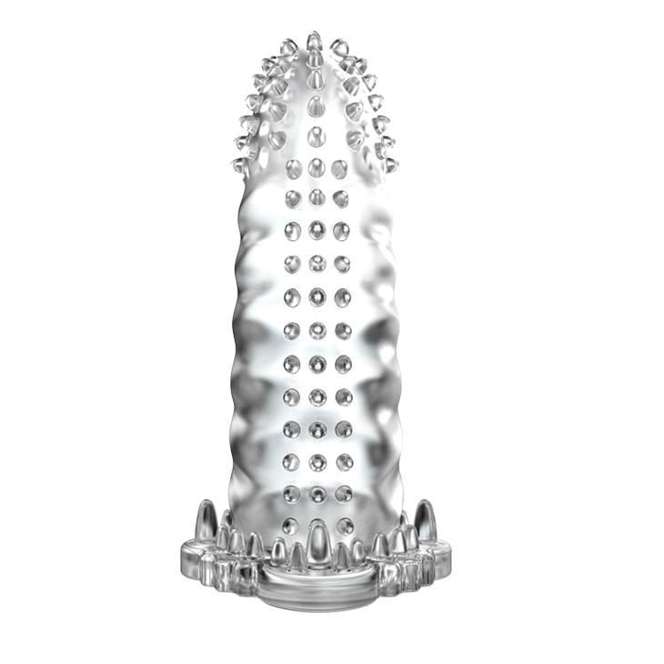 Насадка на пеніс Brave Man Penis Sleeve Crystal, 14 см (прозорий)