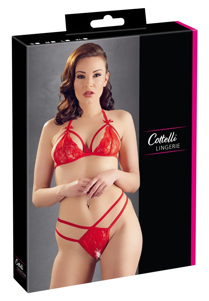 Комплект белья Cottelli Lace Set, M (красный)