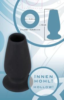 Анальний тунель Orion Lust Tunnel Plug XL, 13 см (чорний)