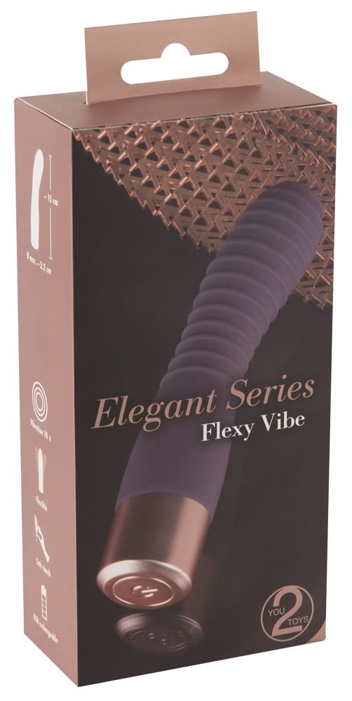 Вибратор Elegant Series Flexy Vibe, 15 см (фиолетовый)