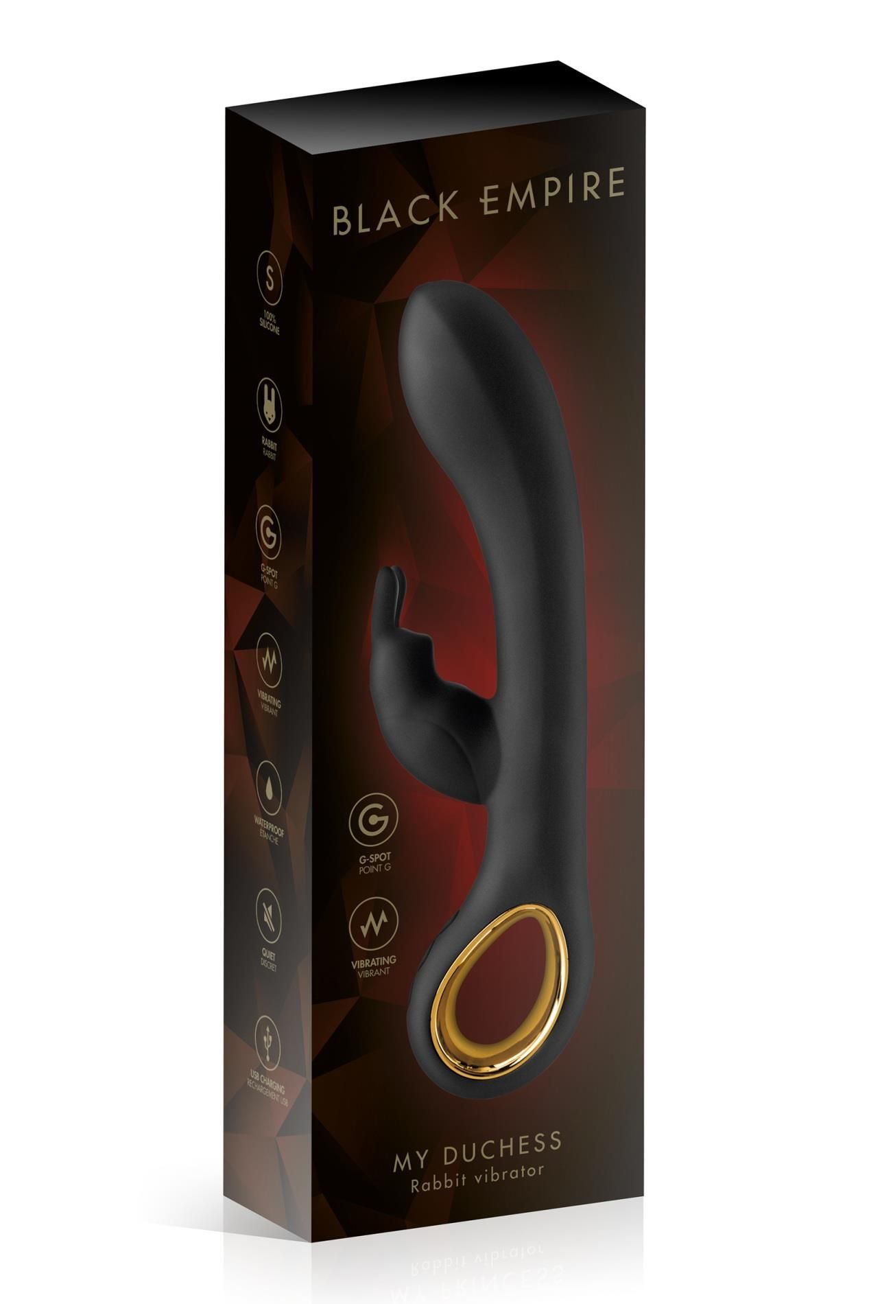 Вибратор-кролик Black Empire My Duchess, 19 см (черный)