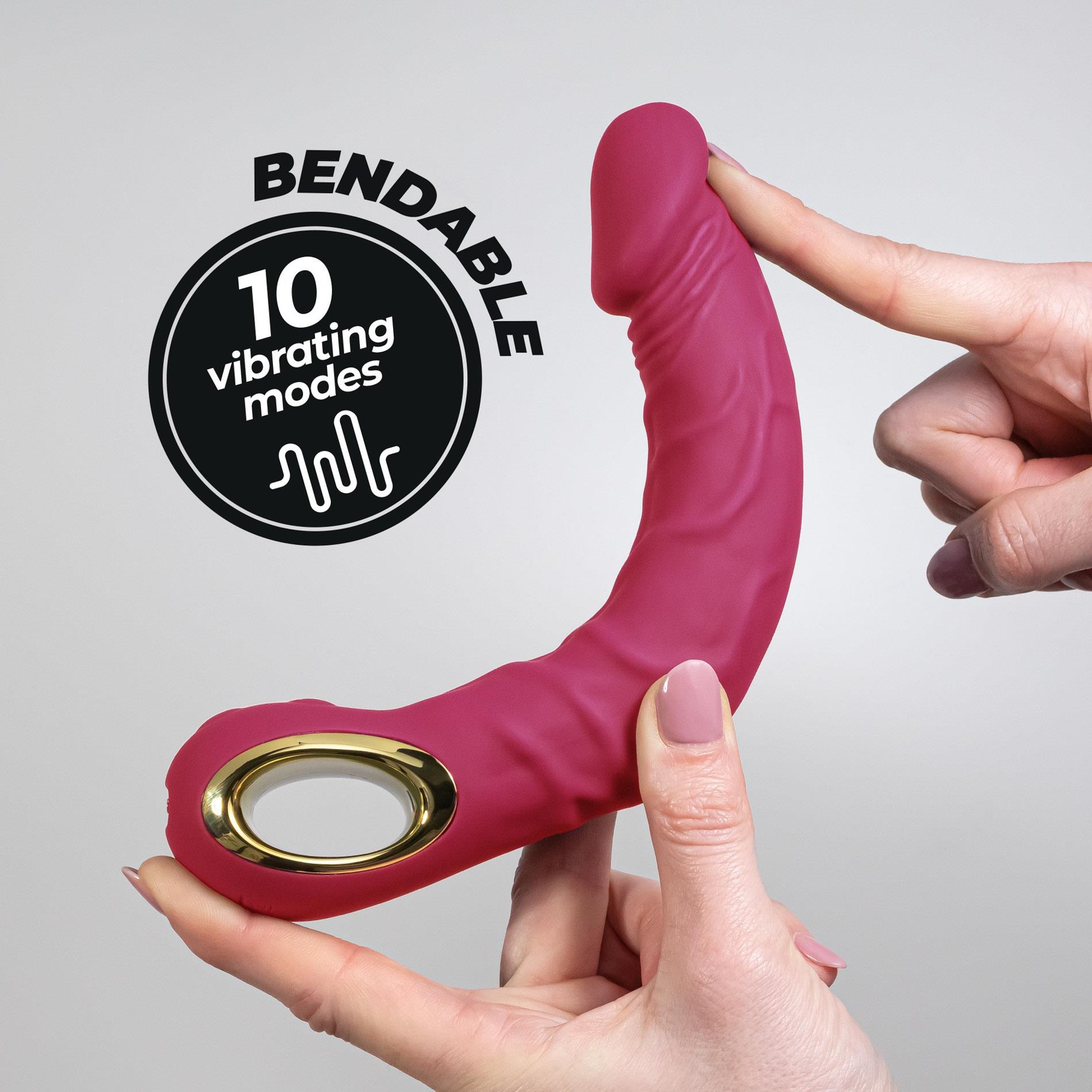 Вибратор Crushious Magnus Bend, 22.5 см (розовый)