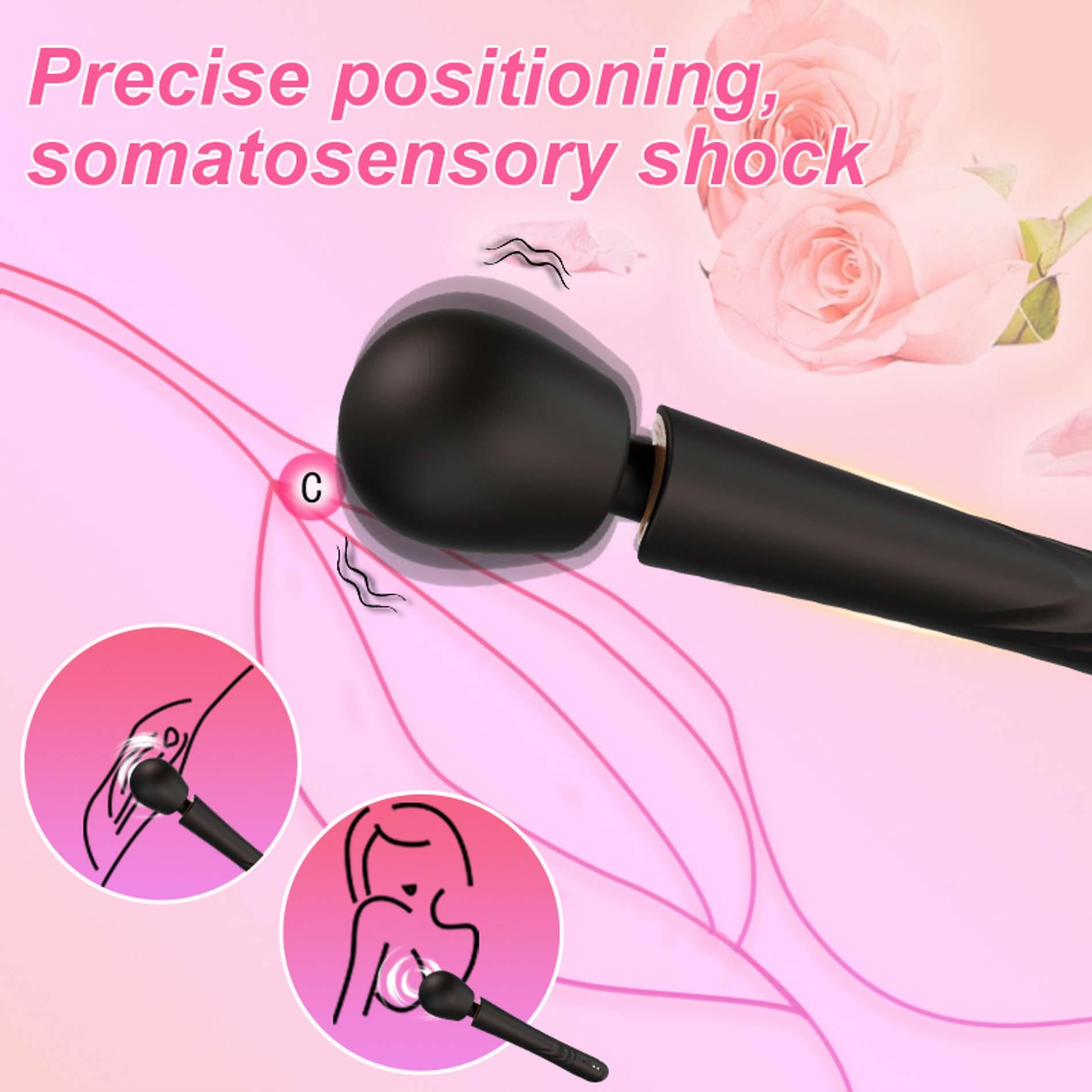 Вибратор B - Series Cute Perfect Wand, 30 см (черный)