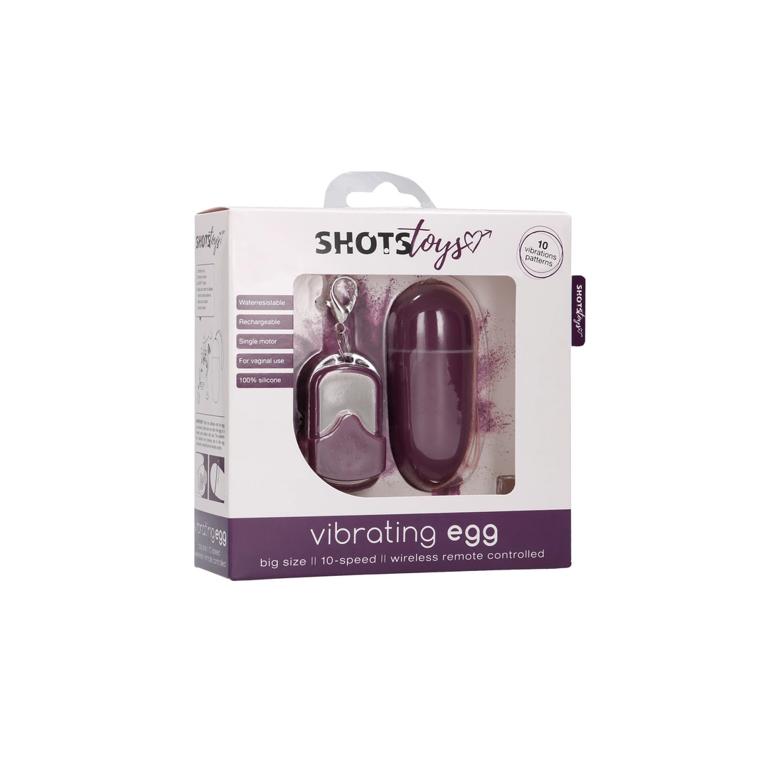 Виброяйцо ShotsToys Remote Vibrating Egg, 8 см (фиолетовый)