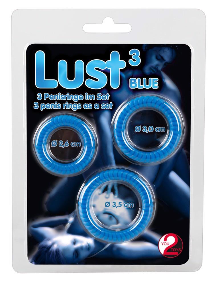 Набор эрекционных колец You2Toys Lust, 3 шт (синий)