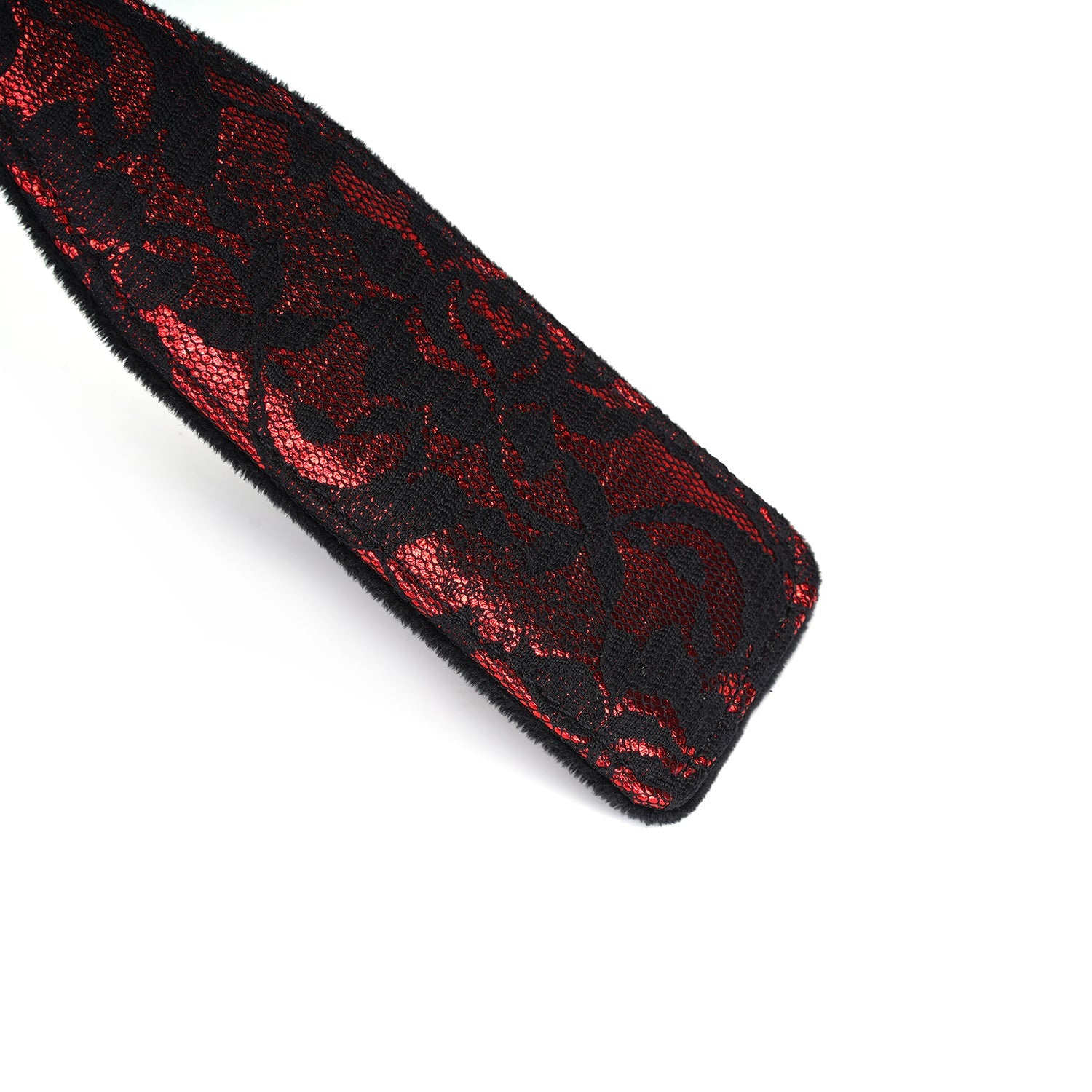 Шлепалка Liebe Seele Victorian Garden Lace and Velvet Spanking Paddle, 32 см (черный с красным)