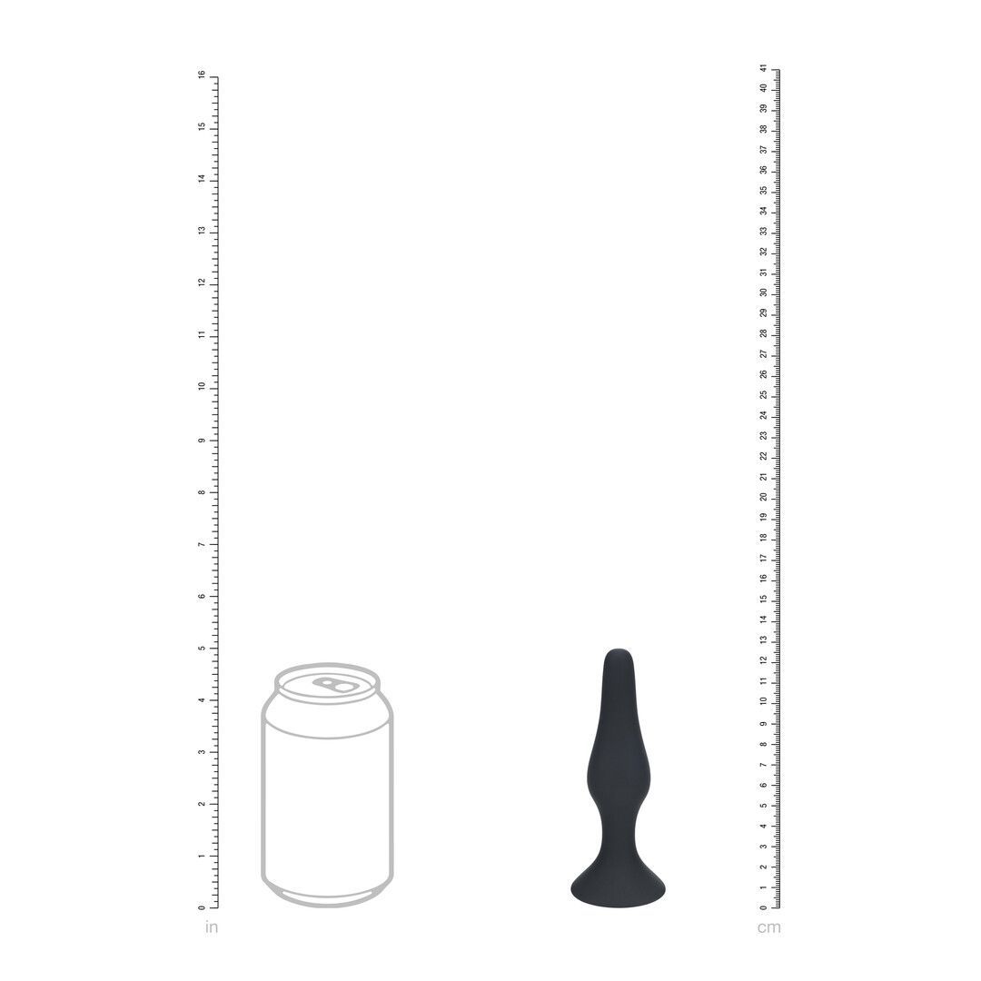 Korek analny Levelz Slim Anal Plug L, 12.5 cm (czarny)
