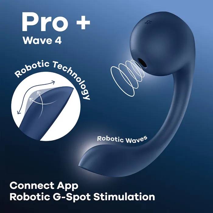 Wibrator Satisfyer Pro+ Wave 4, 33 cm (niebieski)