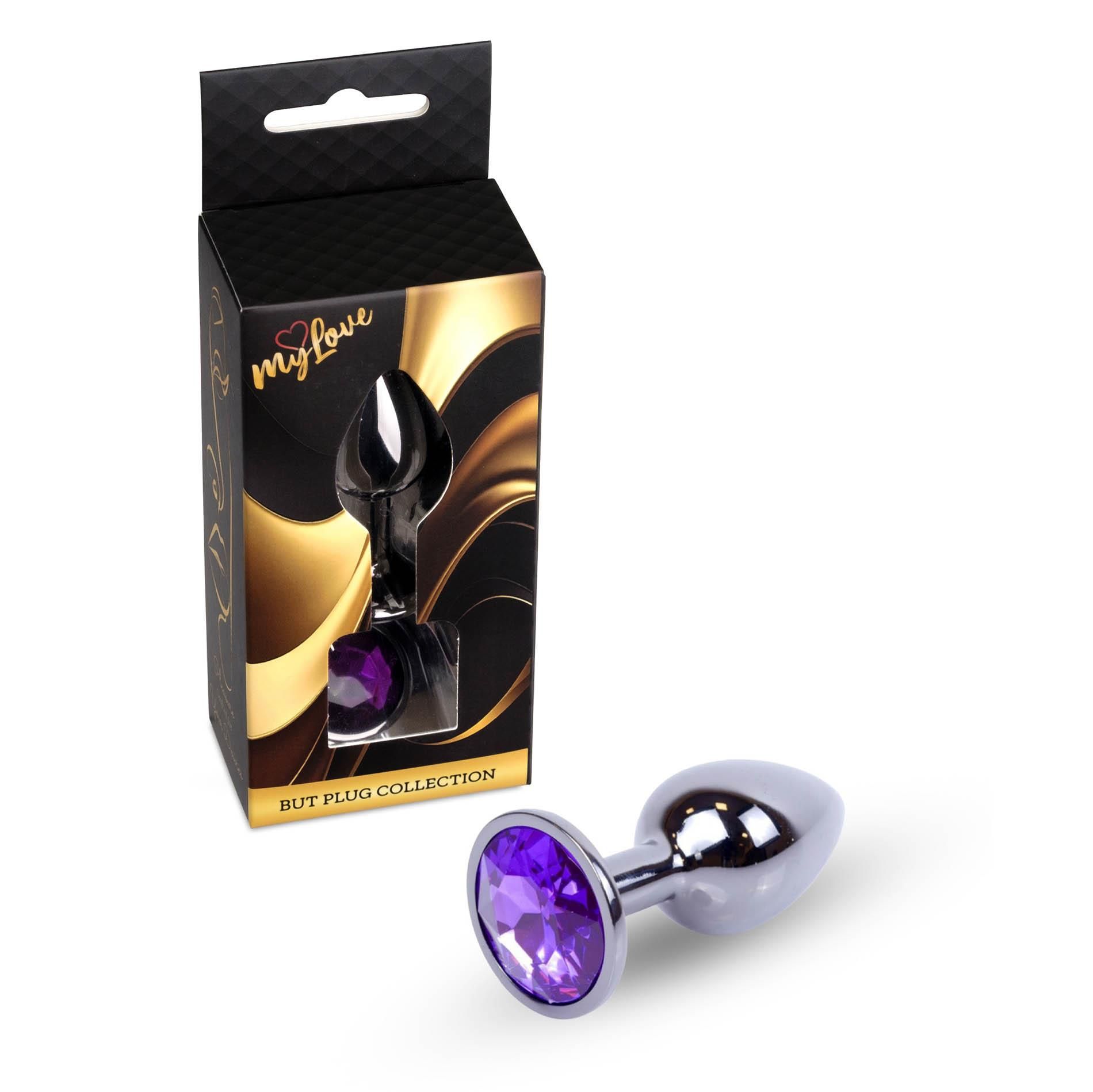 Korek analny MyLove Toys Jewelry Dark Silver Plug, 7 cm (fioletowy)