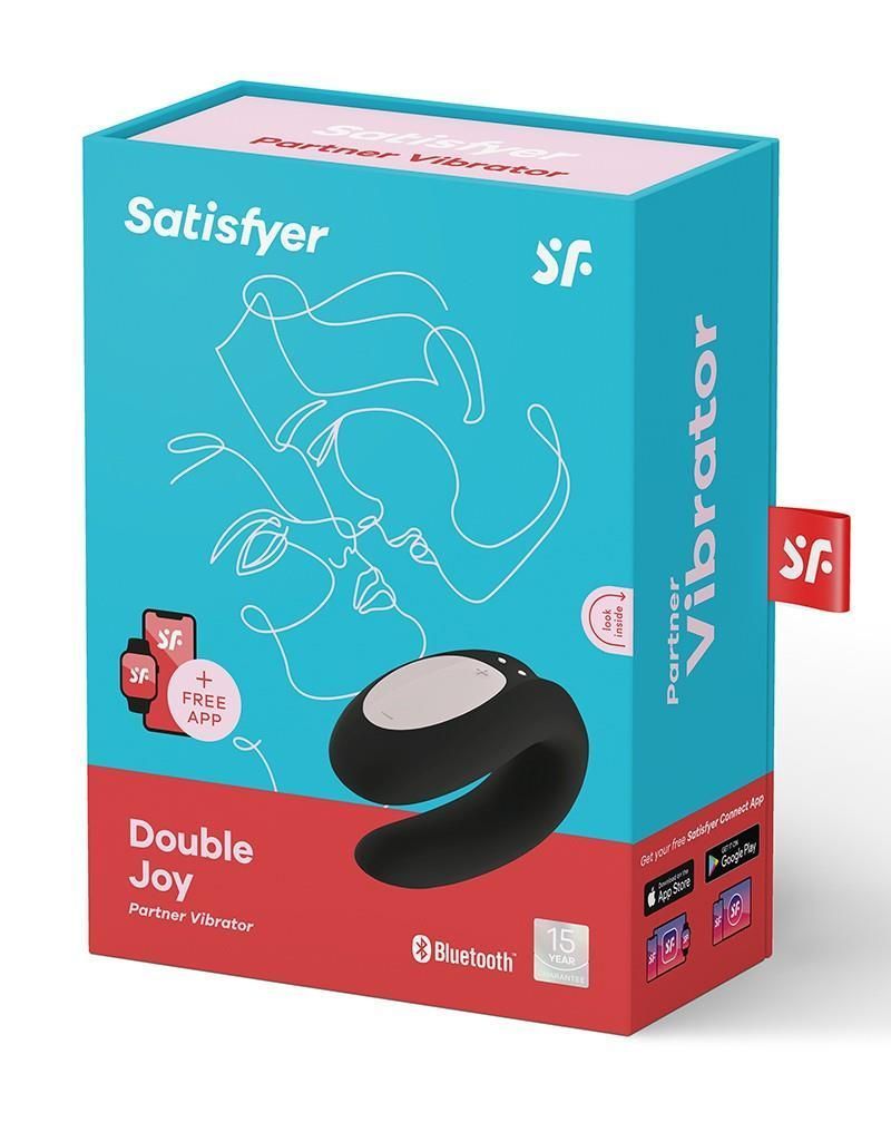 Вибратор для пар Satisfyer Double Joy, 9 см (черный)