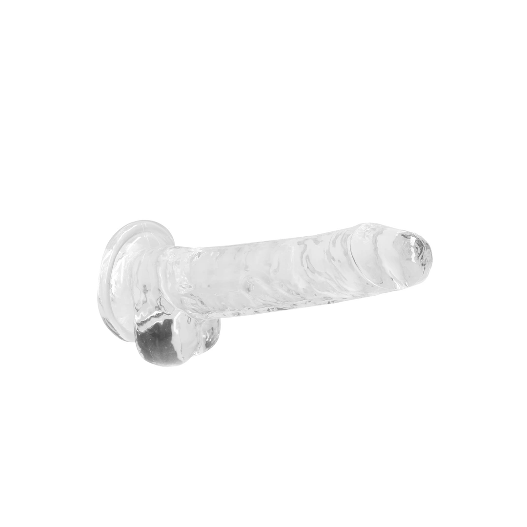 Фаллоимитатор RealRock Realistic With Balls 7", 19 см (прозрачный)