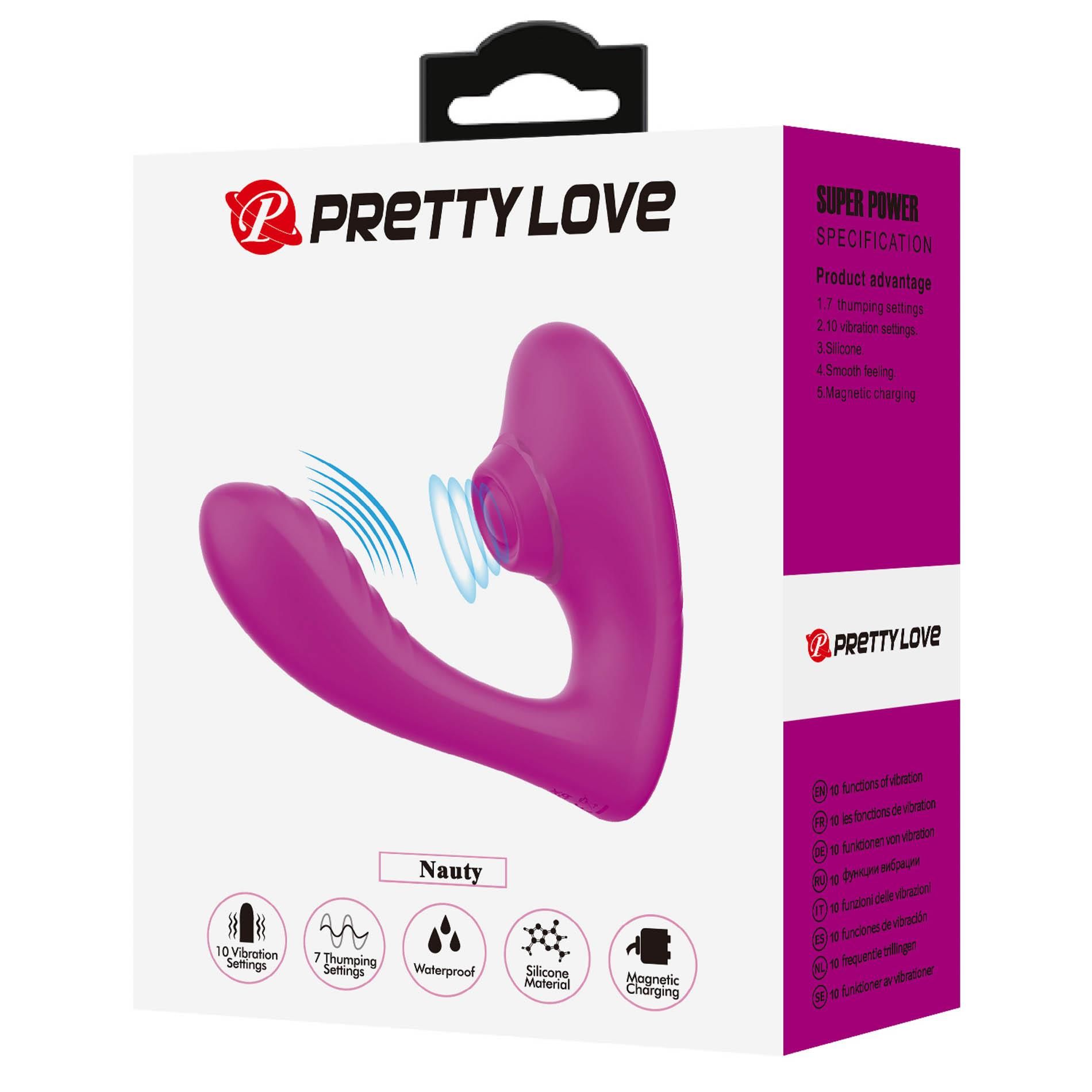 Wibromasażer Pretty Love Naty Clitoral, 14 cm (różowy)
