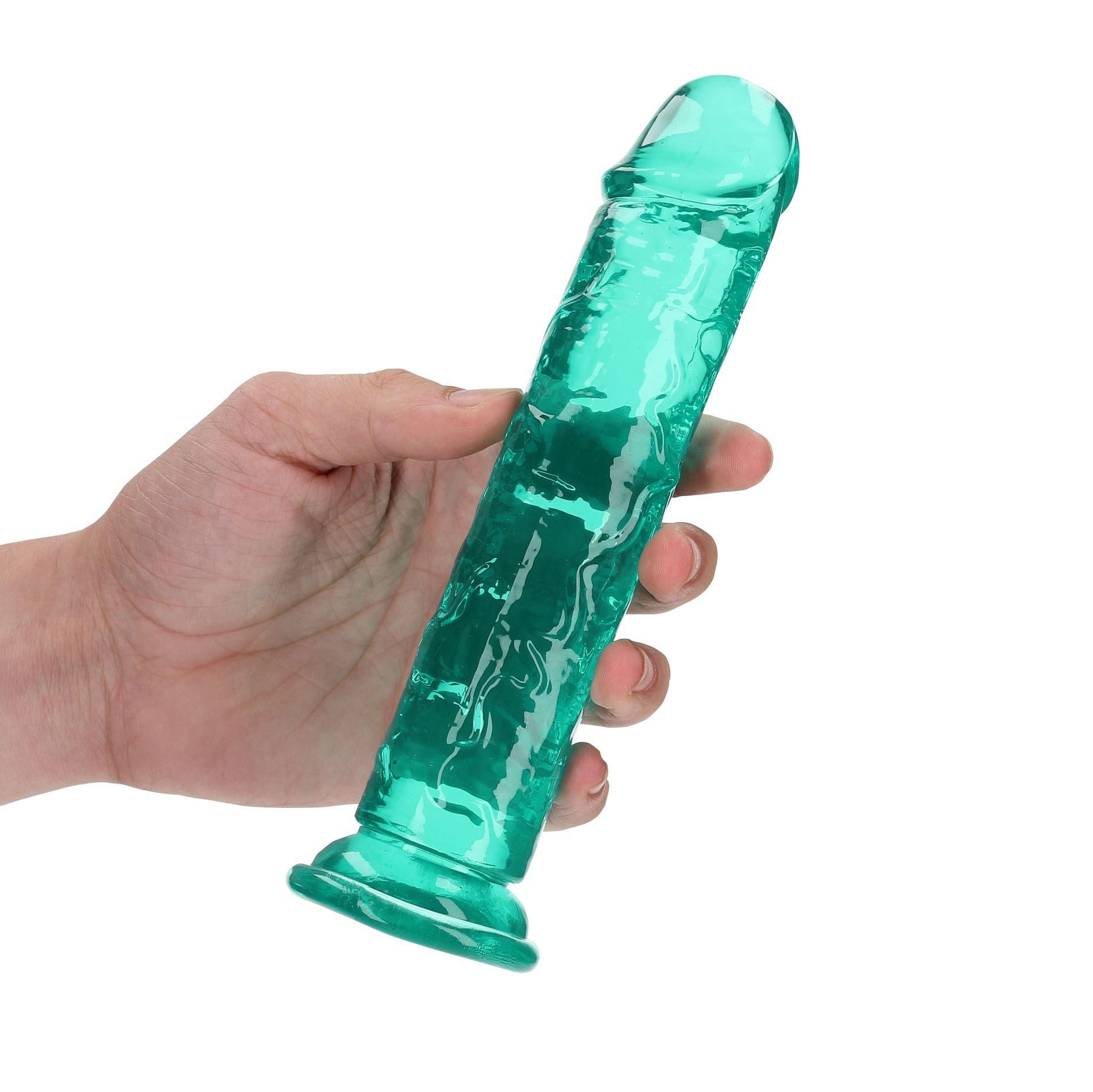 Dildo RealRock Realistic with Suction 7'', 20 cm (zielony)