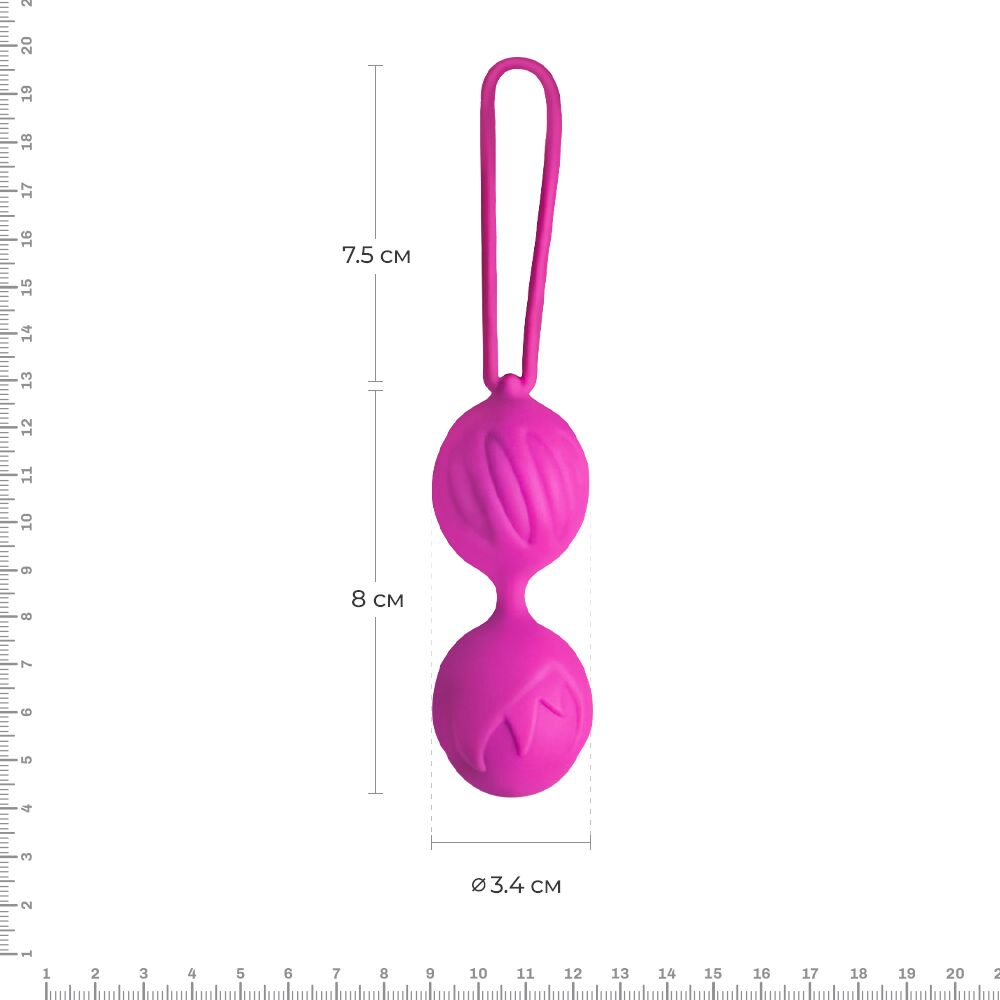 Вагинальные шарики Adrien Lastic Geisha, 16,5 см (малиновый)