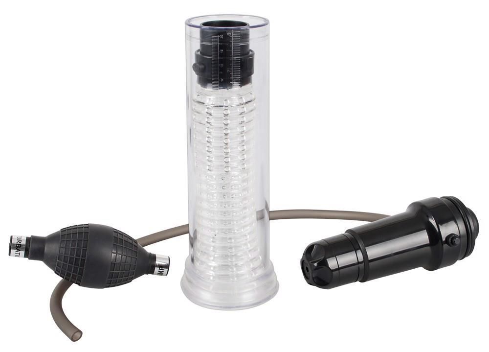 Помпа для члена з вібрацією Orion Vibrating Multi Pump & Masturbator, 33,7 см (прозорий)