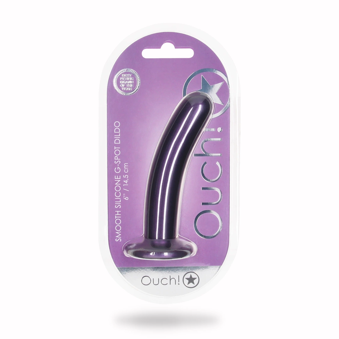 Dildo Ouch! Smooth G-Spot Dildo 6'', 15 cm (fioletowy)