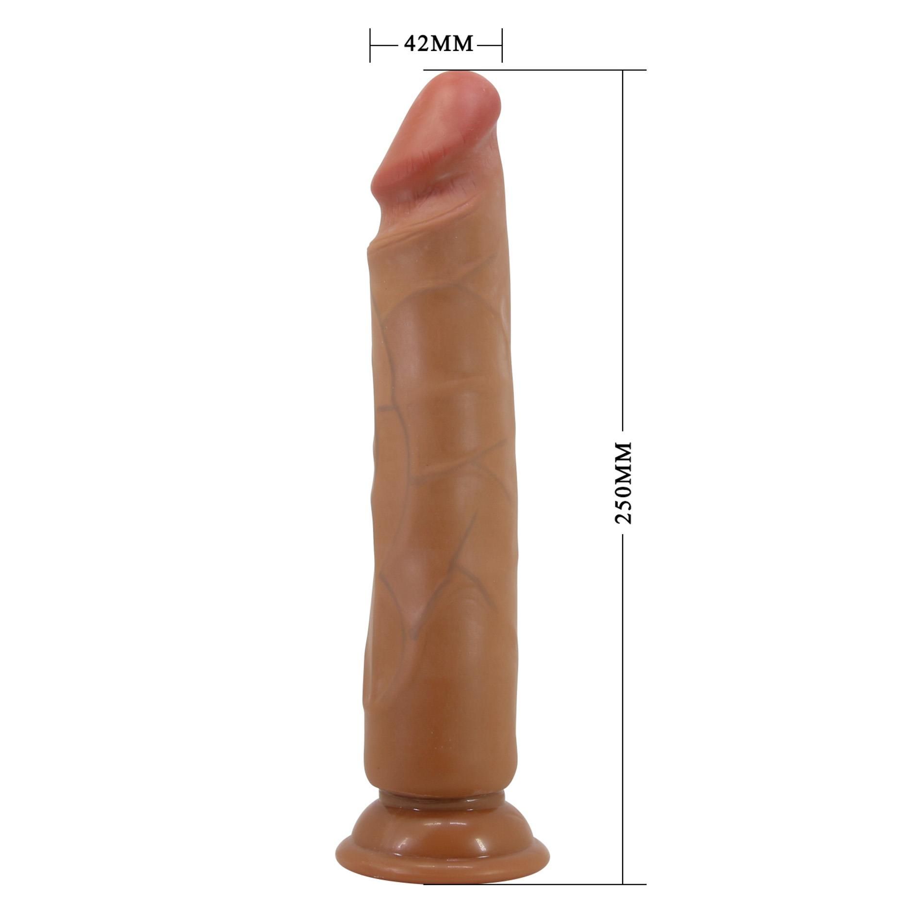 Фаллоимитатор Baile Barbara Soft Skin 9.8", 25 см (коричневый)