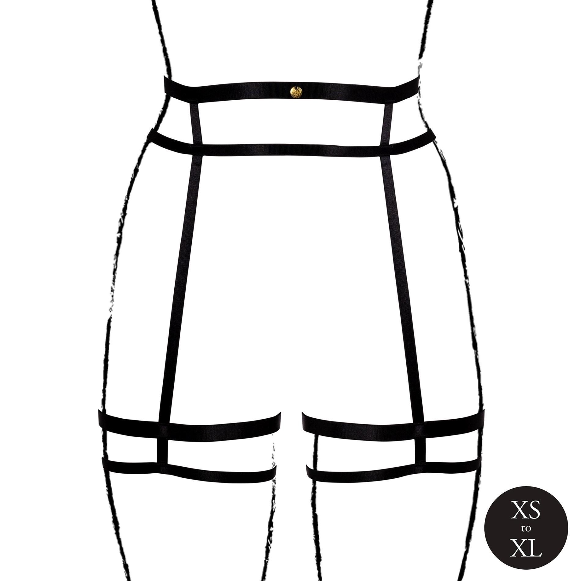 Пояс для панчіх Le Désir Double Strap Garter, One Size (чорний)