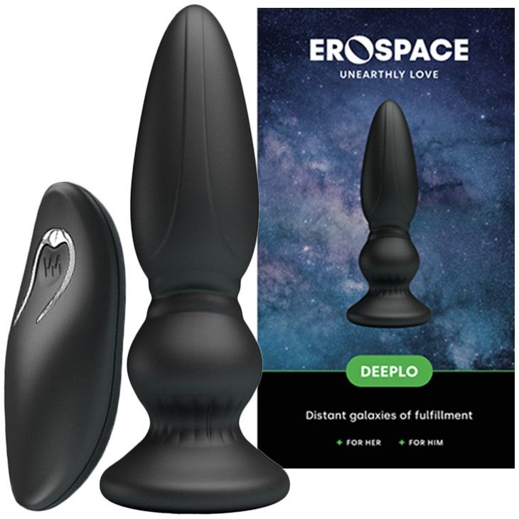 Анальна пробка Erospace Deeplo, 12,5 см (чорний)