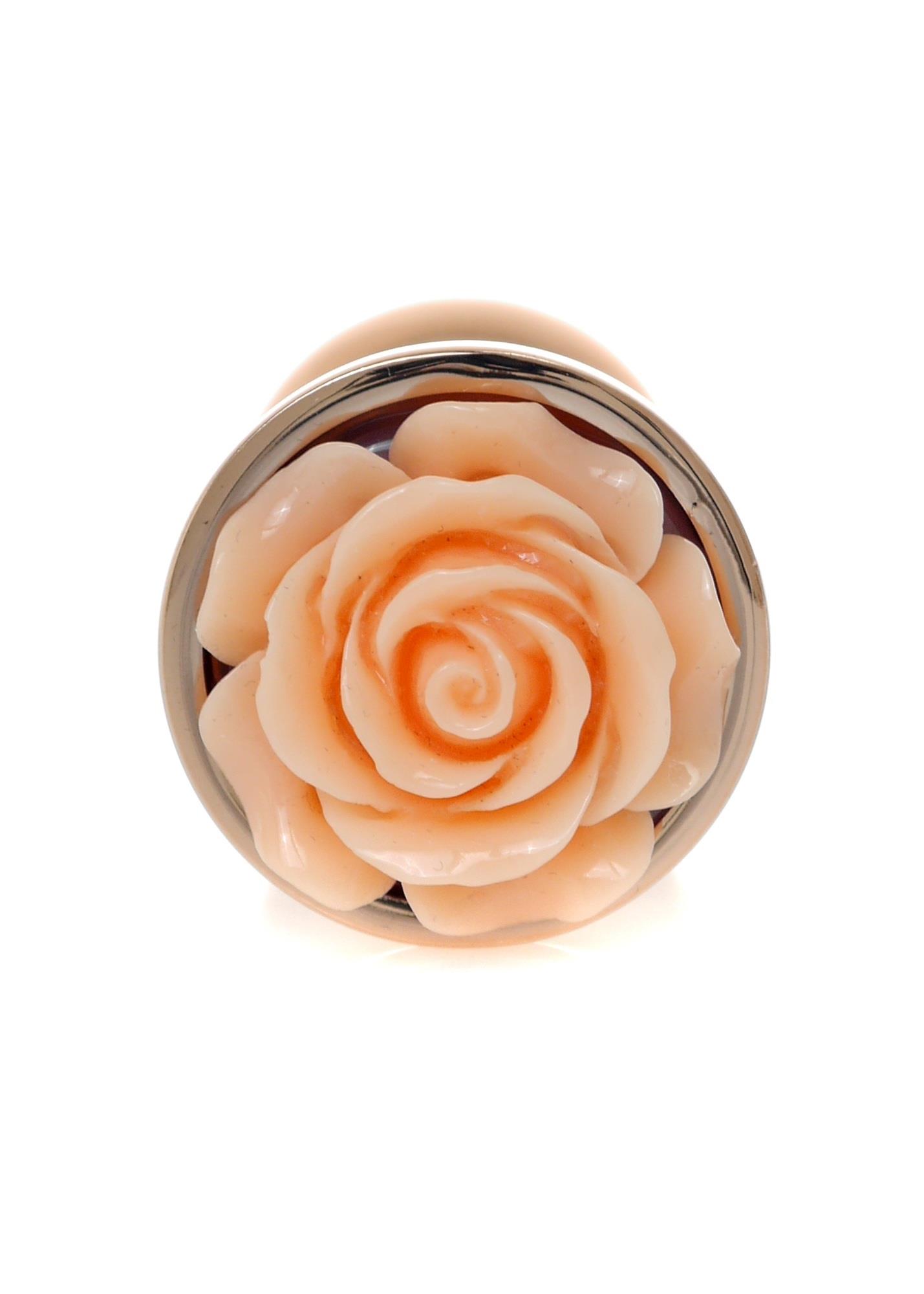 Анальна пробка B - Series HeavyFun Plug-Jewellery Red Gold, 7 см (персиковий)