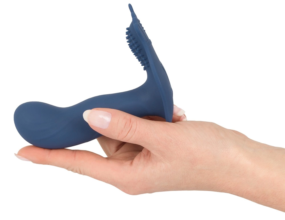 Стимулятор простаты You2Toys Vibrating Butt Plug With Nubs, 11.7 см (синий)