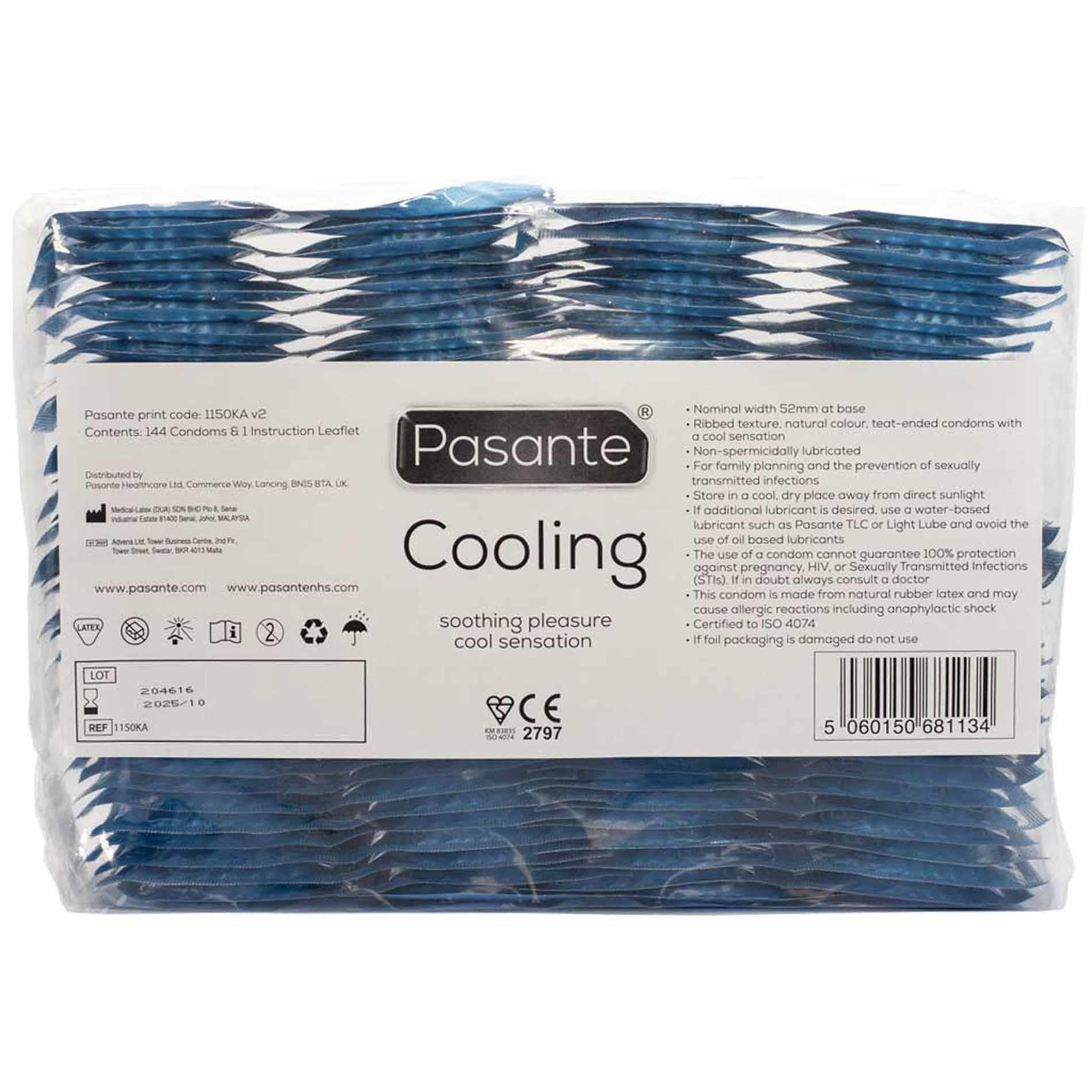 Презервативы Pasante Cooling, 144 шт