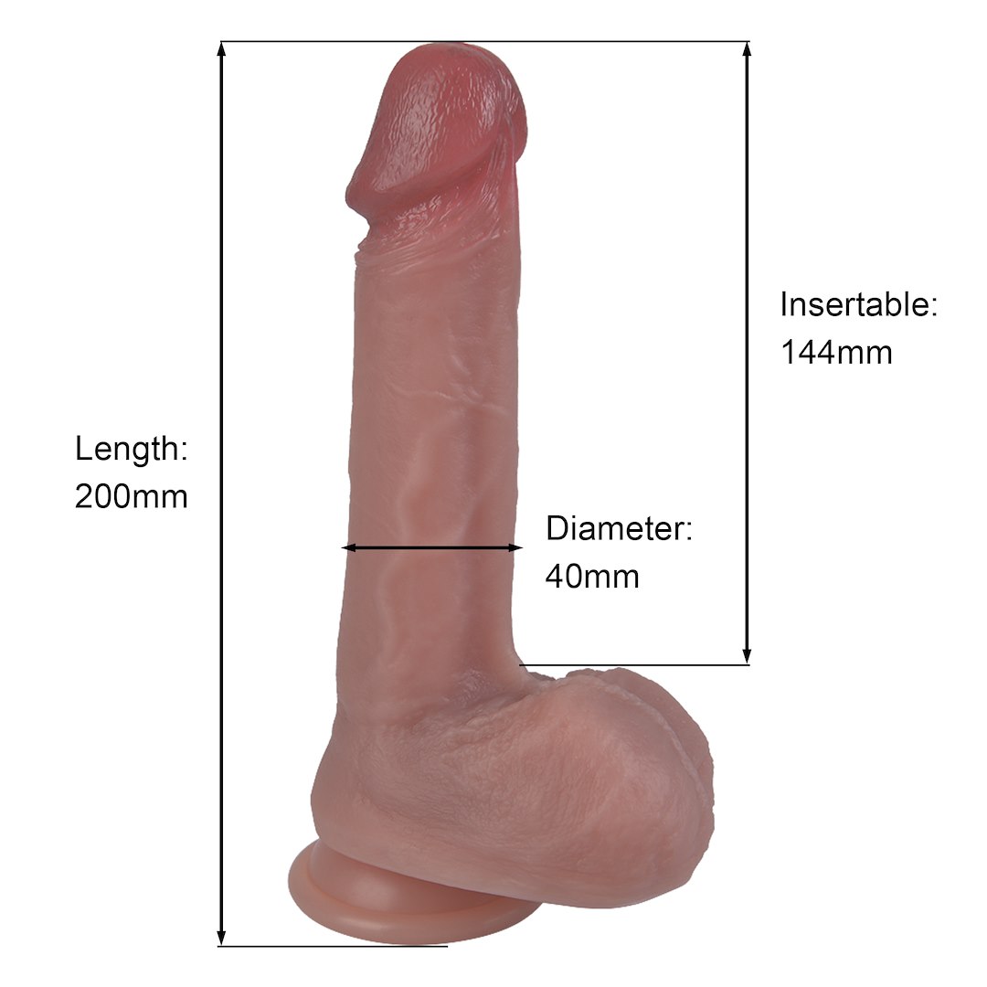 Фаллоимитатор Erospace Natural Play D1, 21 см (телесный)