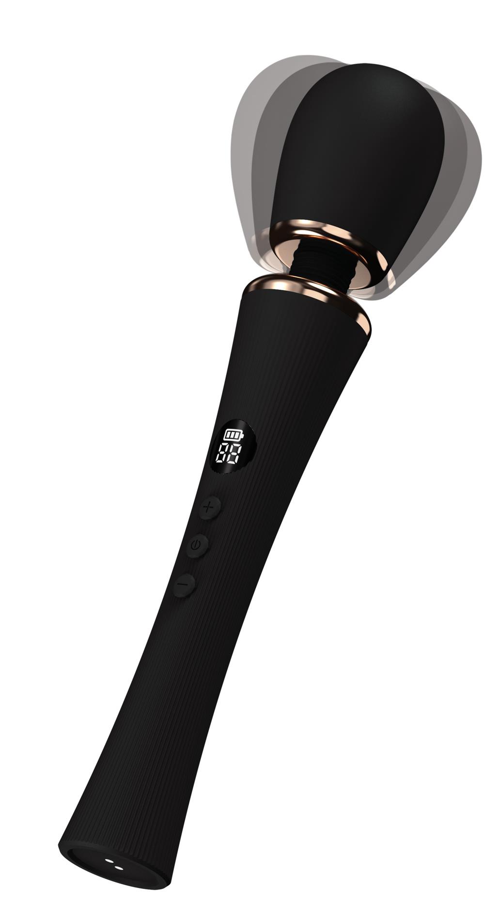 Fantasy Nereus Powerful Clitoral Massager - Wibrator łechtaczkowy, Czarny, 29.5 cm