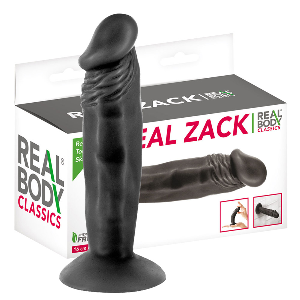 Фаллоимитатор Real Body Real Zack, 16 см (черный)