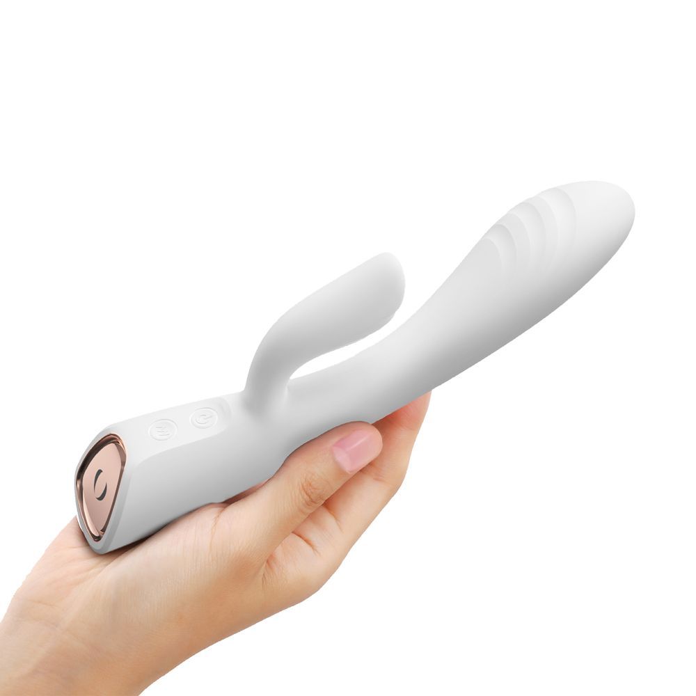 Wibrator królik Dorcel Flexi Rabbit, 21,2 cm (biały)