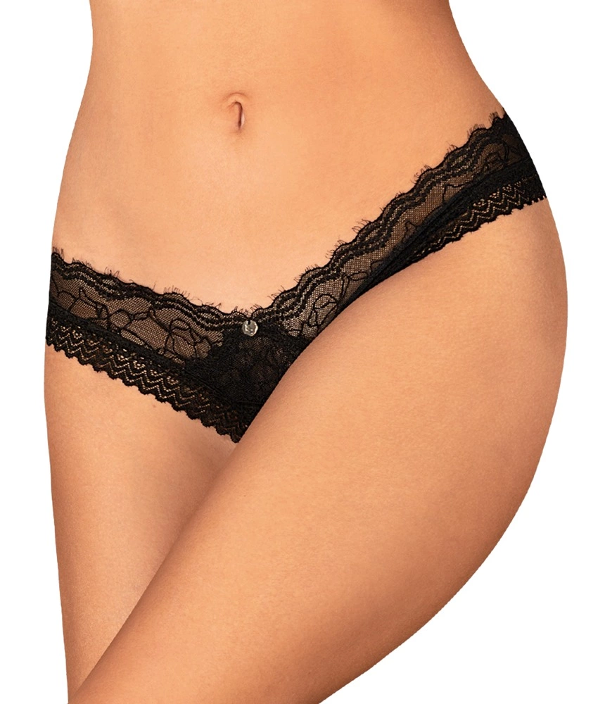 Стринги с открытым доступом Obsessive Medilla, M/L (черный)