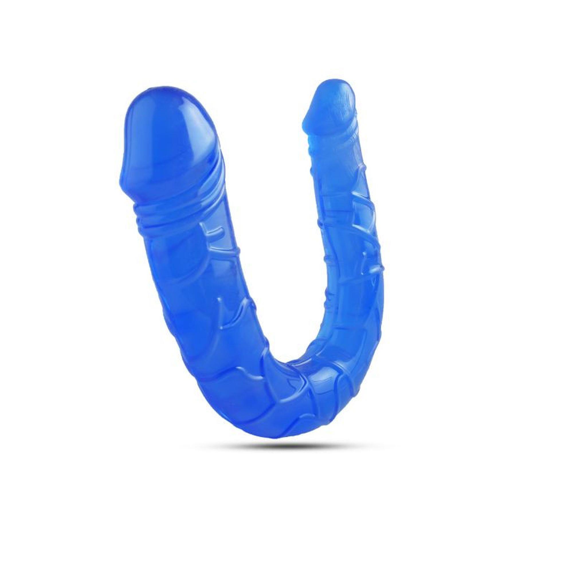 Двухсторонний фаллоимитатор Toyz4lovers Twin Pley,  15 см (синий)