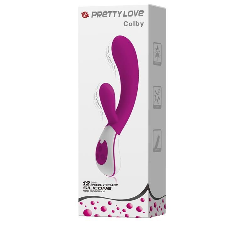 Вибратор-кролик Pretty Love Colby Vibrator, 21.5 см (фиолетовый)