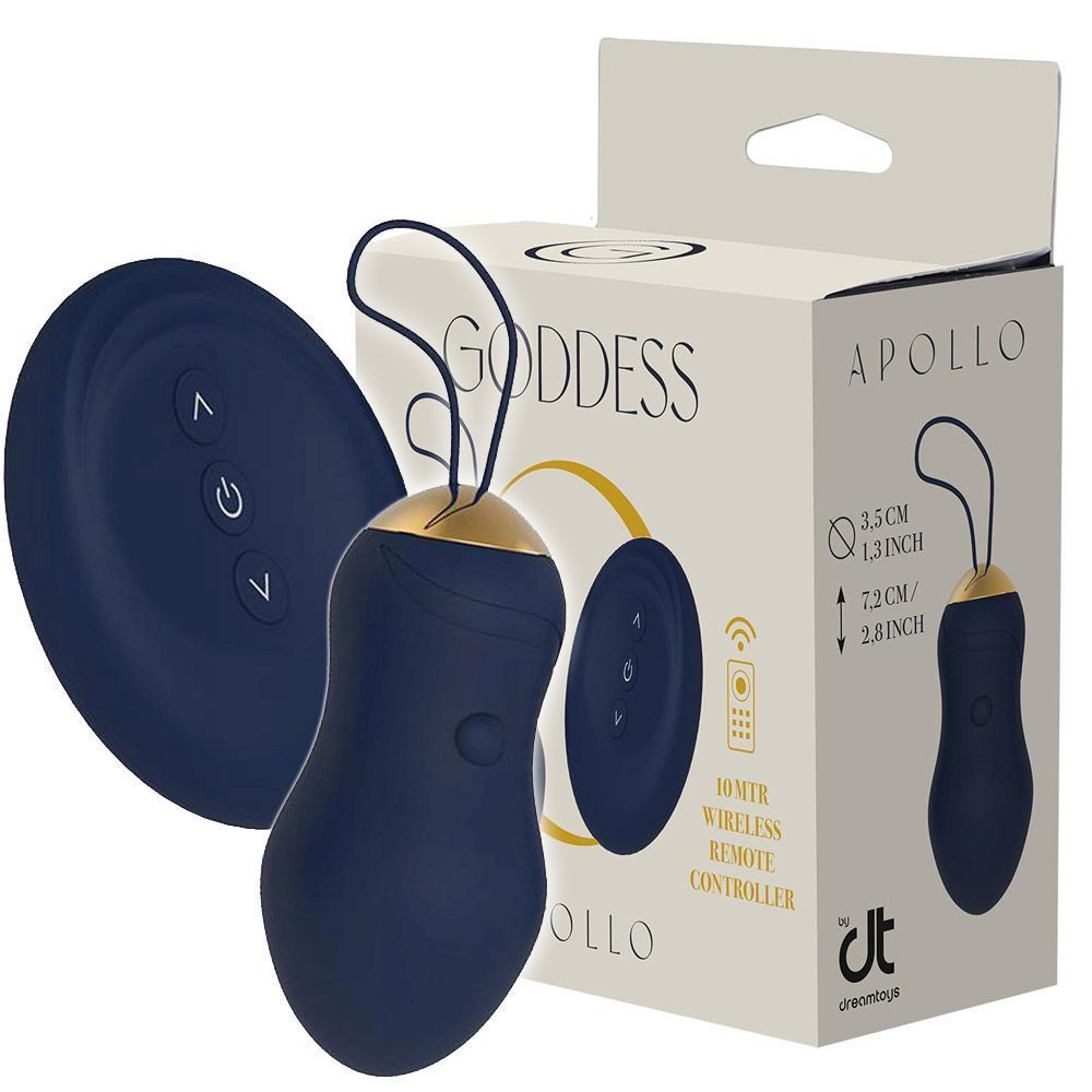 Виброяйцо Dream Toys Goddess Collection Apollo, 7,2 см (синий)