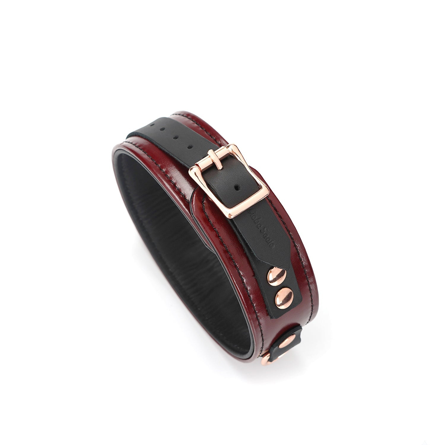 Ошейник с поводком Liebe Seele Wine Red Leather Collar Leash and Lock (бордовый)