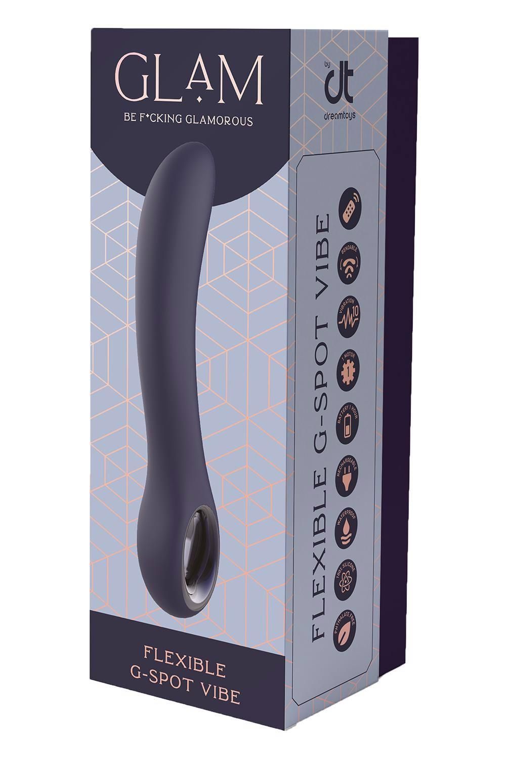 Вибратор Glam Flexible G-Spot Vibe, 22 см (синий)