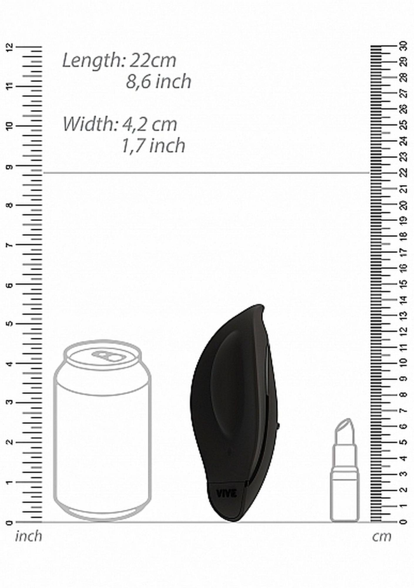Вибратор Vive Minu Lay On, 8.5 см (черный)