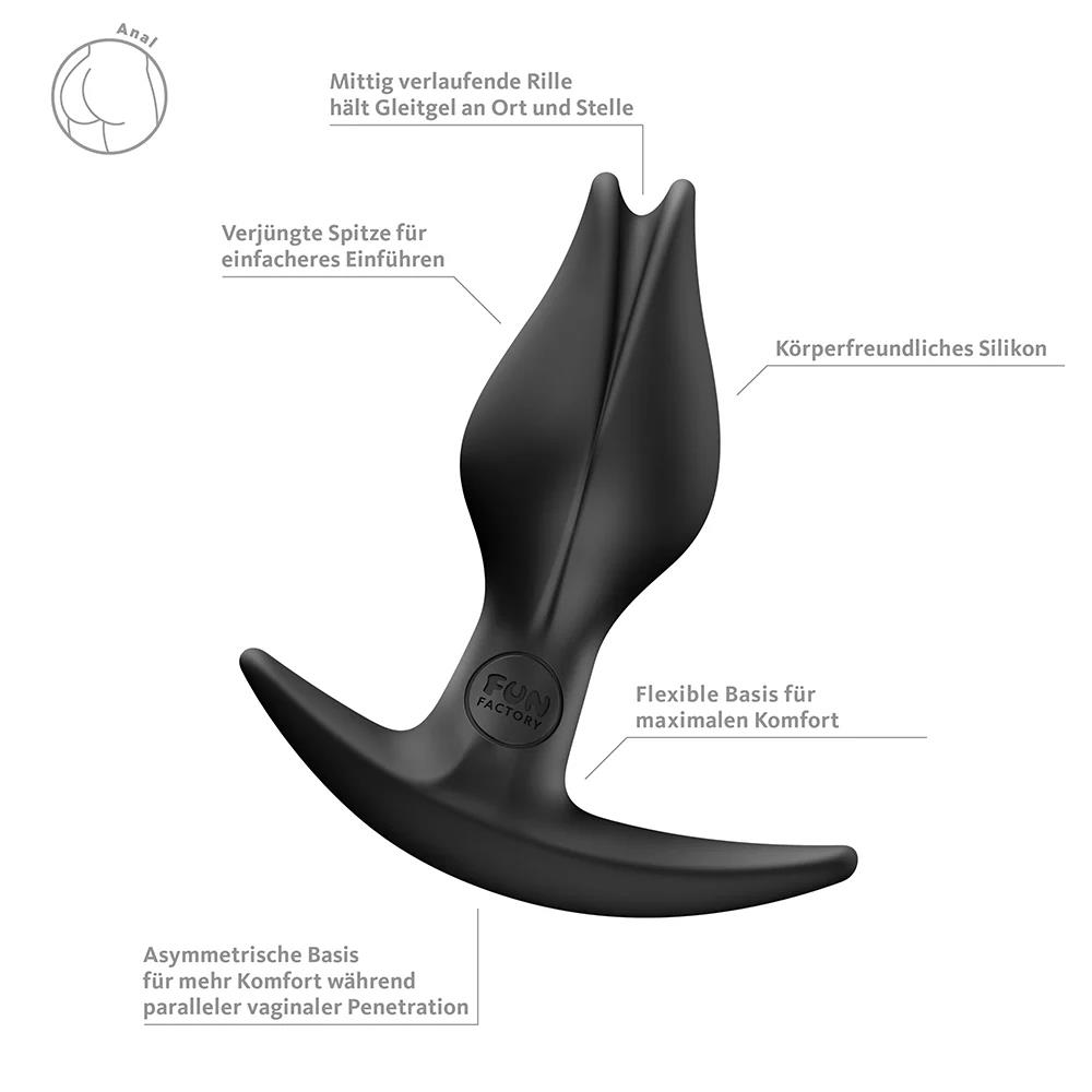 Анальна пробка Fun Factory Bootie Fem, 8.5 см (чорний)