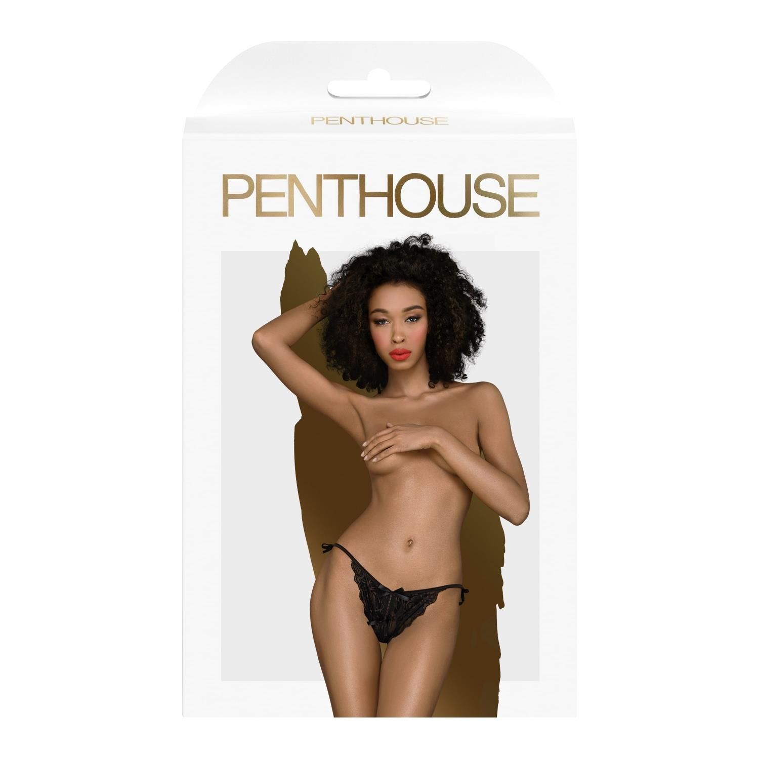 Трусики Penthouse Lingerie Too Hot To Be Real, M/L (чёрный)