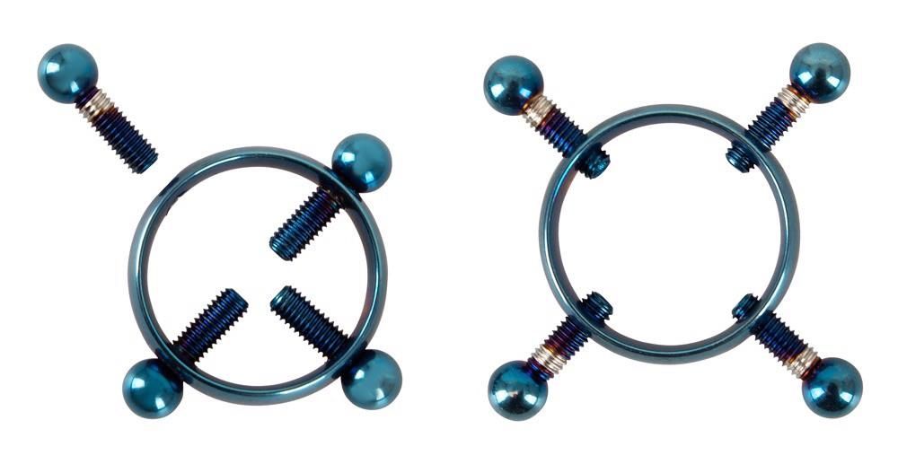 Зажимы на соски Bad Kitty Nipple Jewellery (синий)