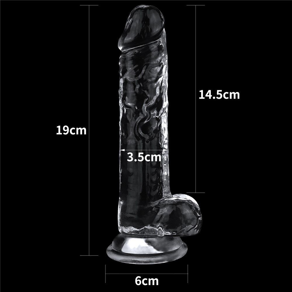 Фаллоимитатор Flawless Clear Dildo 7.5 ', 19 см (прозрачный)