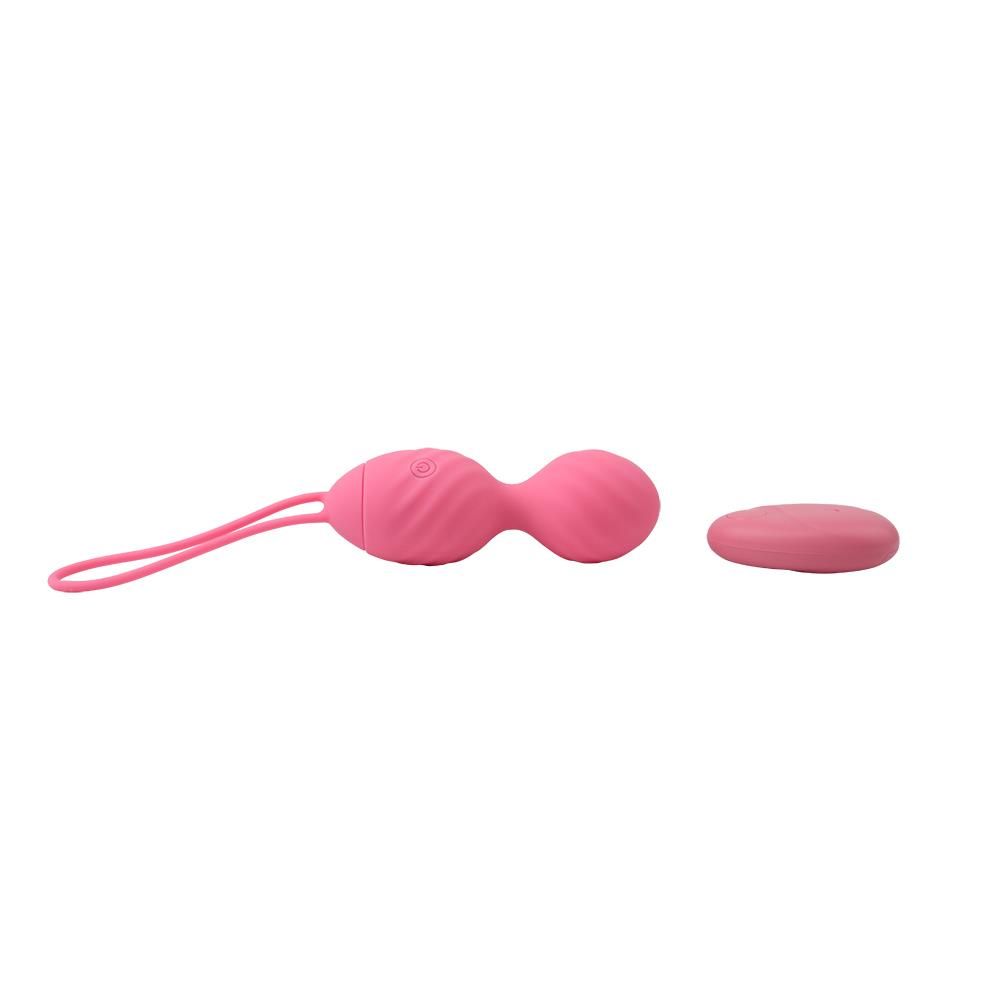Вагинальные шарики M-Mello Ridged Vibrating Bullet, 19 см (розовый)