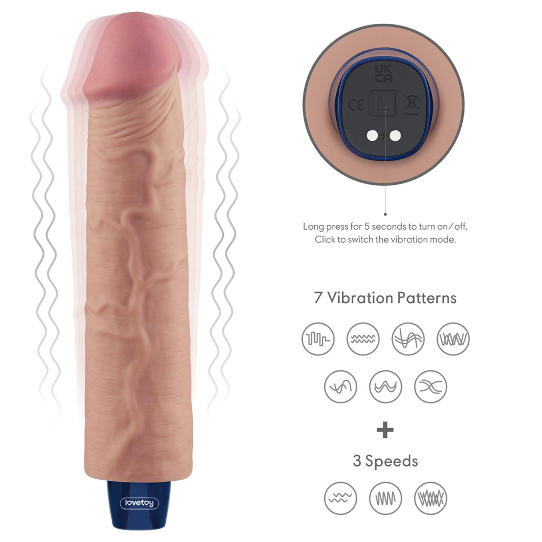 Вибратор Lovetoy Real Softee 9.5", 24 см (телесный)