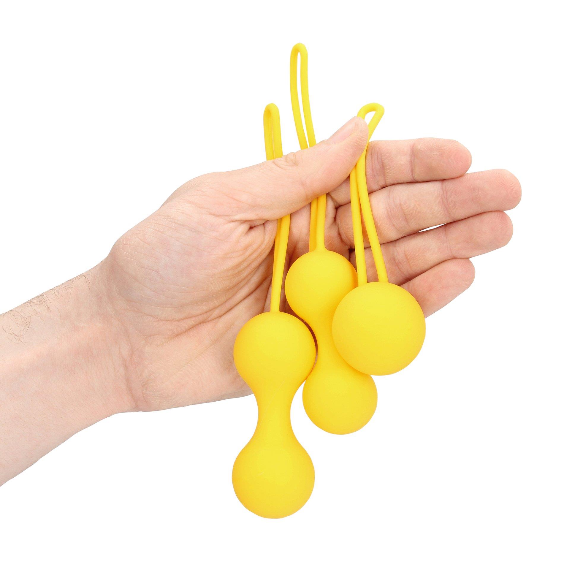 Набор вагинальных шариков Loveline Kegel Ball Exercise Set, 3 шт (желтый)