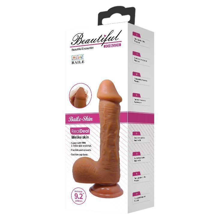 Dildo Baile Beautiful Encounter Johnson, 22 cm (brązowy)